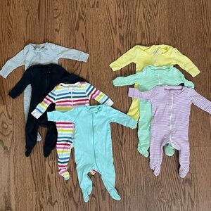 Lot of Primary footies, 0-3m